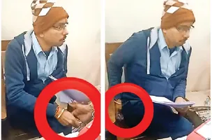 UP News: How will corruption be reduced like this? Video of executive assistant taking money in DCLR Western office goes viral
