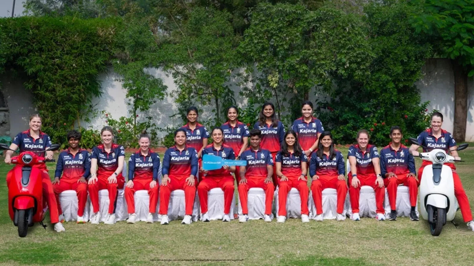 RCB women’s cricket team gets Bajaj Chetak C25 as gift after winning WPL