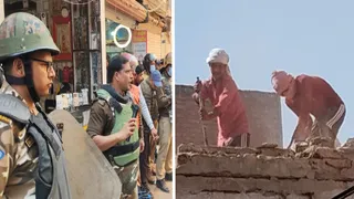 UP News: Simultaneous demolition of 34 houses in Varanasi Dalmandi, heavy force deployed at the spot