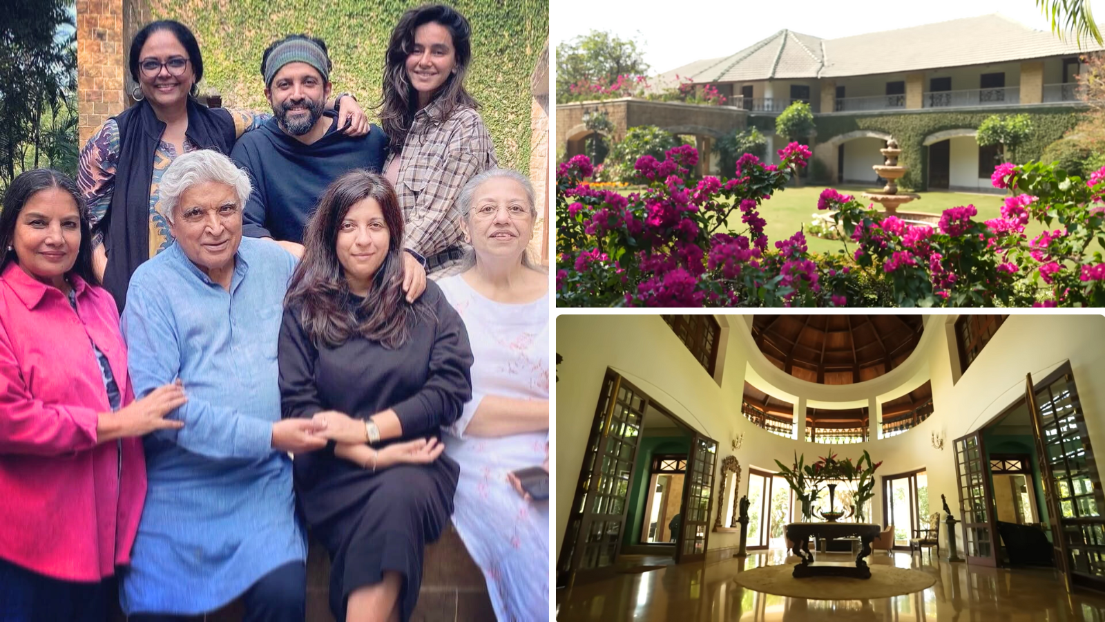 Have you seen Javed Akhtar and Shabana Azmi’s bungalow? High arches… sloping roofs and 150 year old trees, like a palace situated in the middle of the forest