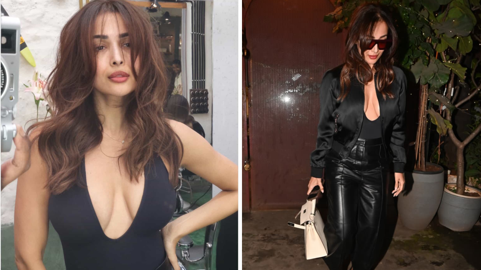 50 year old Malaika’s very sizzling look seen, new avatar in black clothes, loose pants worn with bodysuit