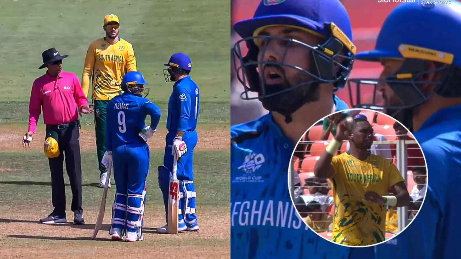 ‘I can’t see the ball!’ There was a heated argument on the field between Mohammad Nabi and the umpire in the SA vs AFG match, double super over increased the excitement.