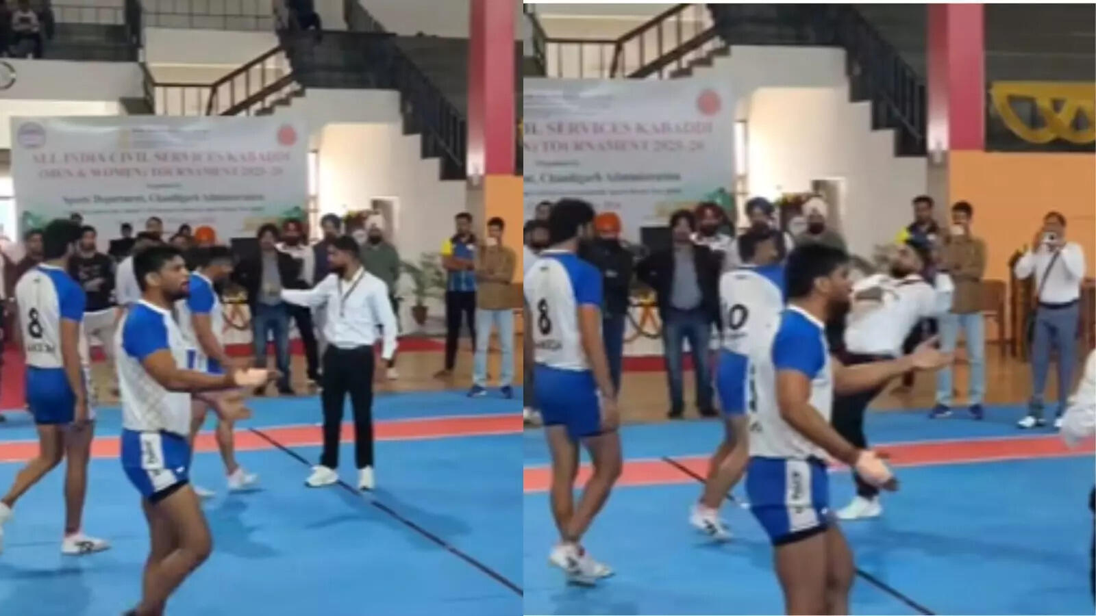 What did Sandeep Narwal do in anger? Referee hit hard, video goes viral