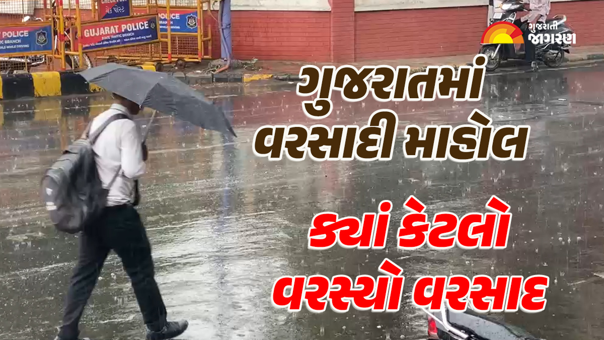 Latest rainfall statistics: Rainy conditions in Gujarat, know which districts received the highest rainfall today