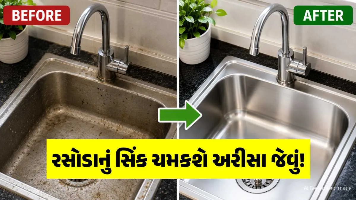 Kitchen Sink Cleaning Tips: Tired of scrubbing the kitchen sink? Skip the effort, just put this 1 thing, shine like a mirror