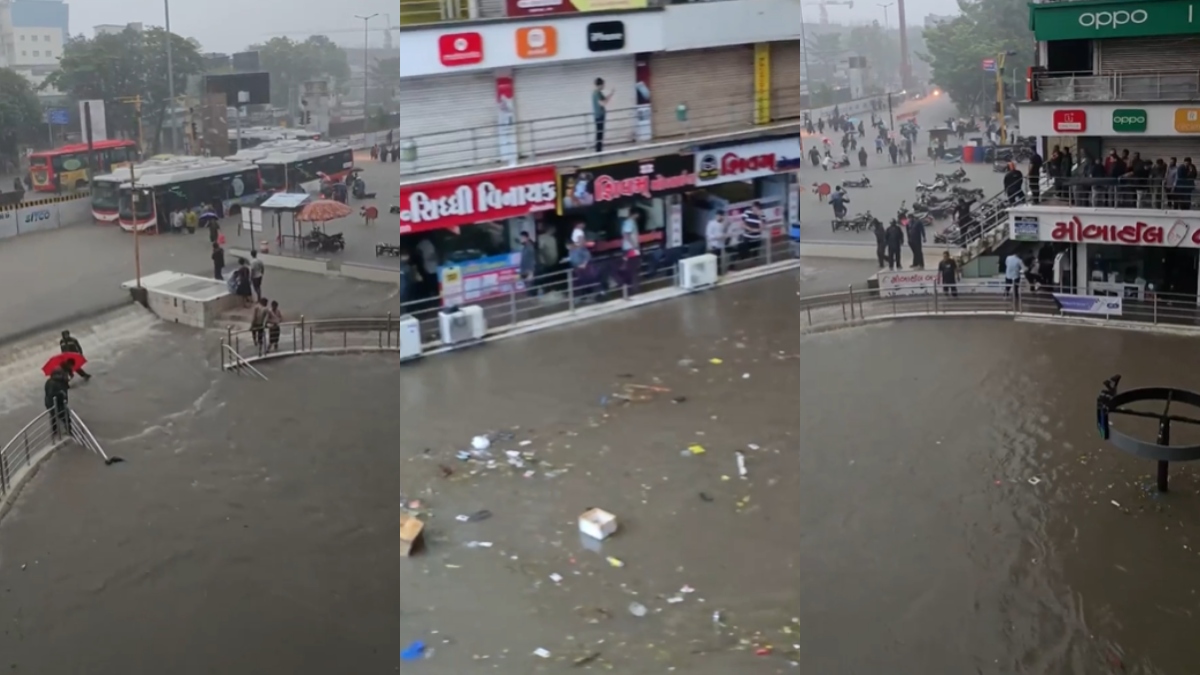Waterlogging in Surat: Areas including Varachha turned into bats, basement of Poddar Arcade flooded; Evacuation of hundreds of people trapped in floods