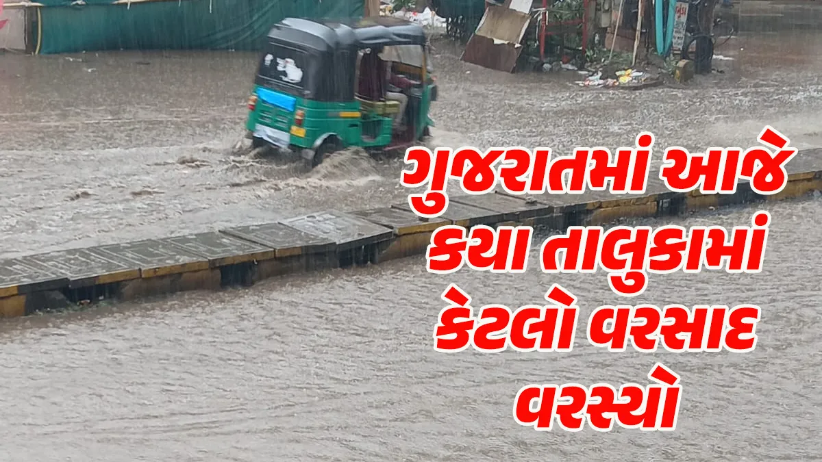 Gujarat Rain: Rain in 37 talukas till 10 am today, heavy rain in Vapi, 4.8 inches in 4 hours