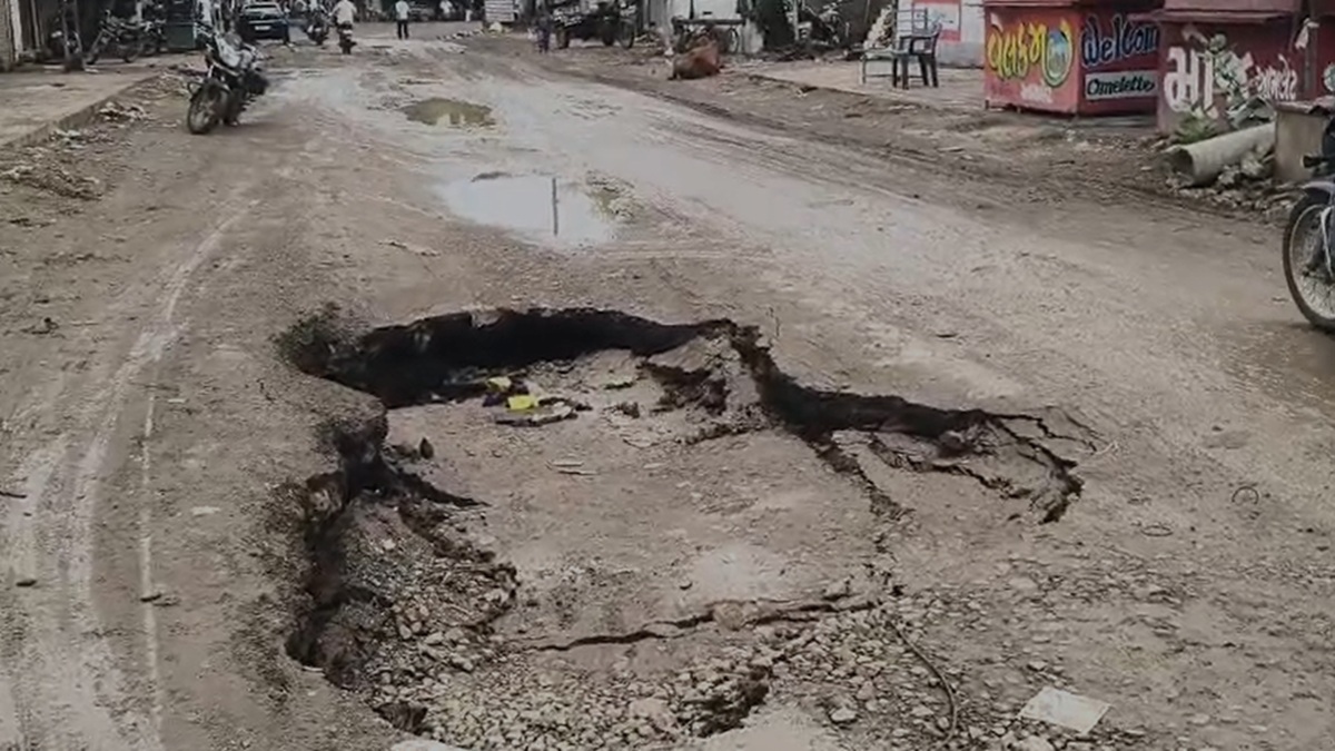 Rajkot News: Roads get ‘flooded’ in normal rains, anger against poor functioning of underground drains